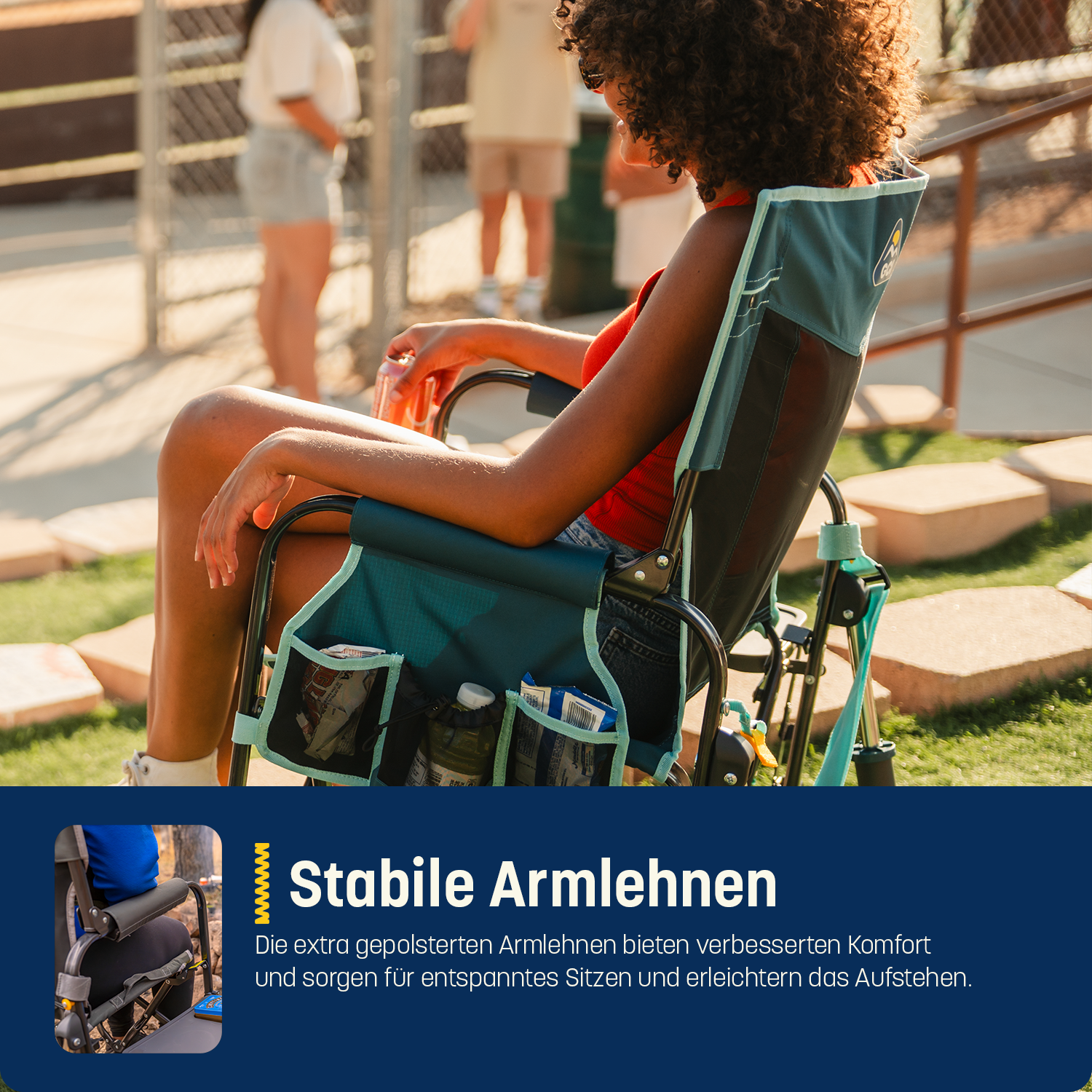 Stowaway Rocker mit Seitentisch
