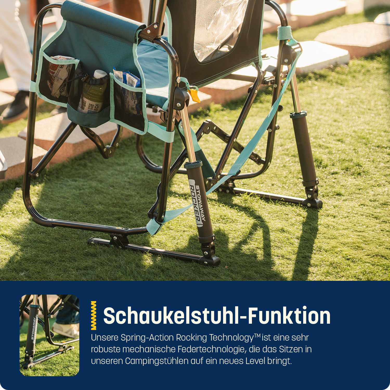 Stowaway Rocker mit Seitentisch