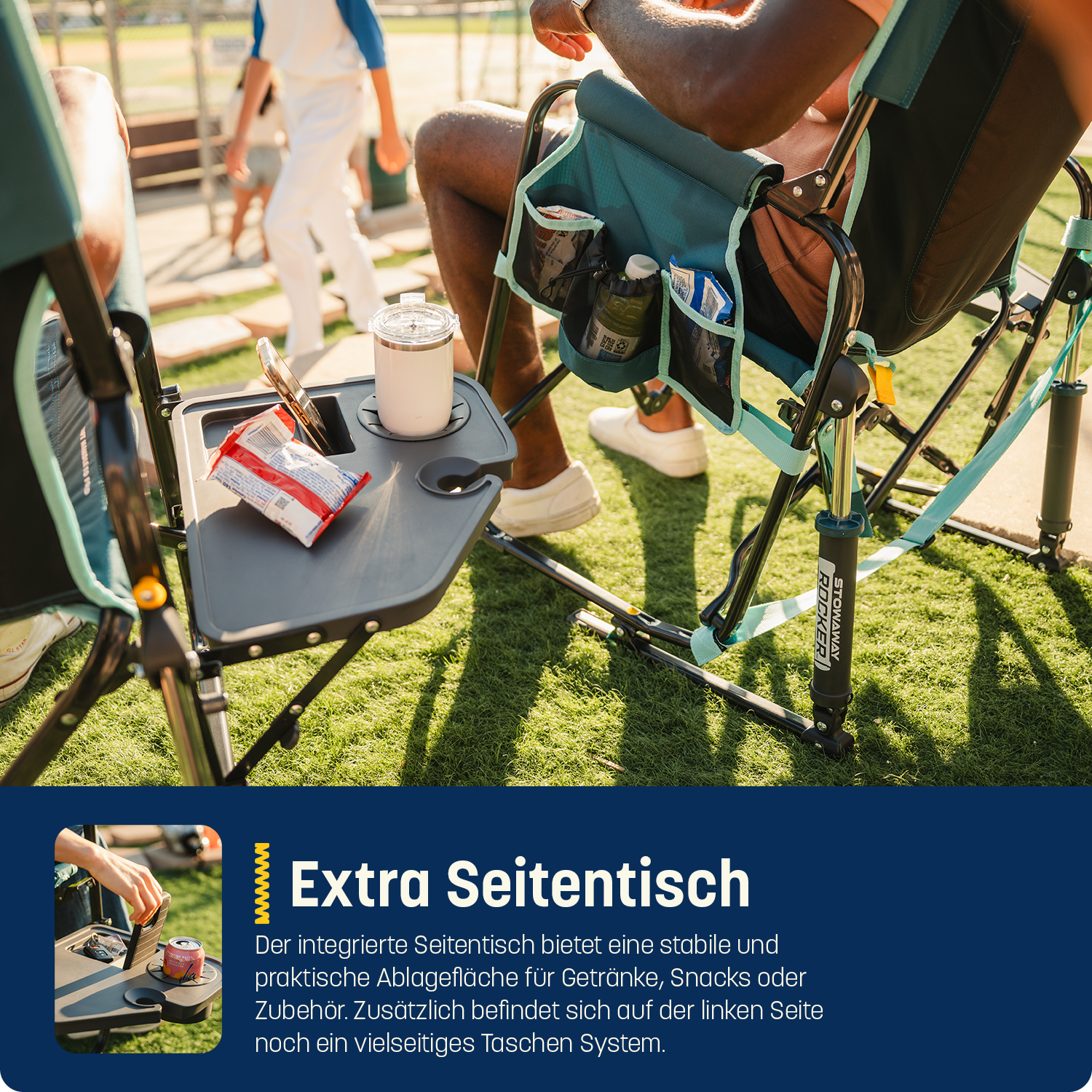 Stowaway Rocker mit Seitentisch